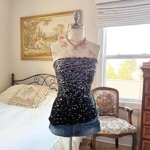 top  Y2K Express sequin tube top size medium